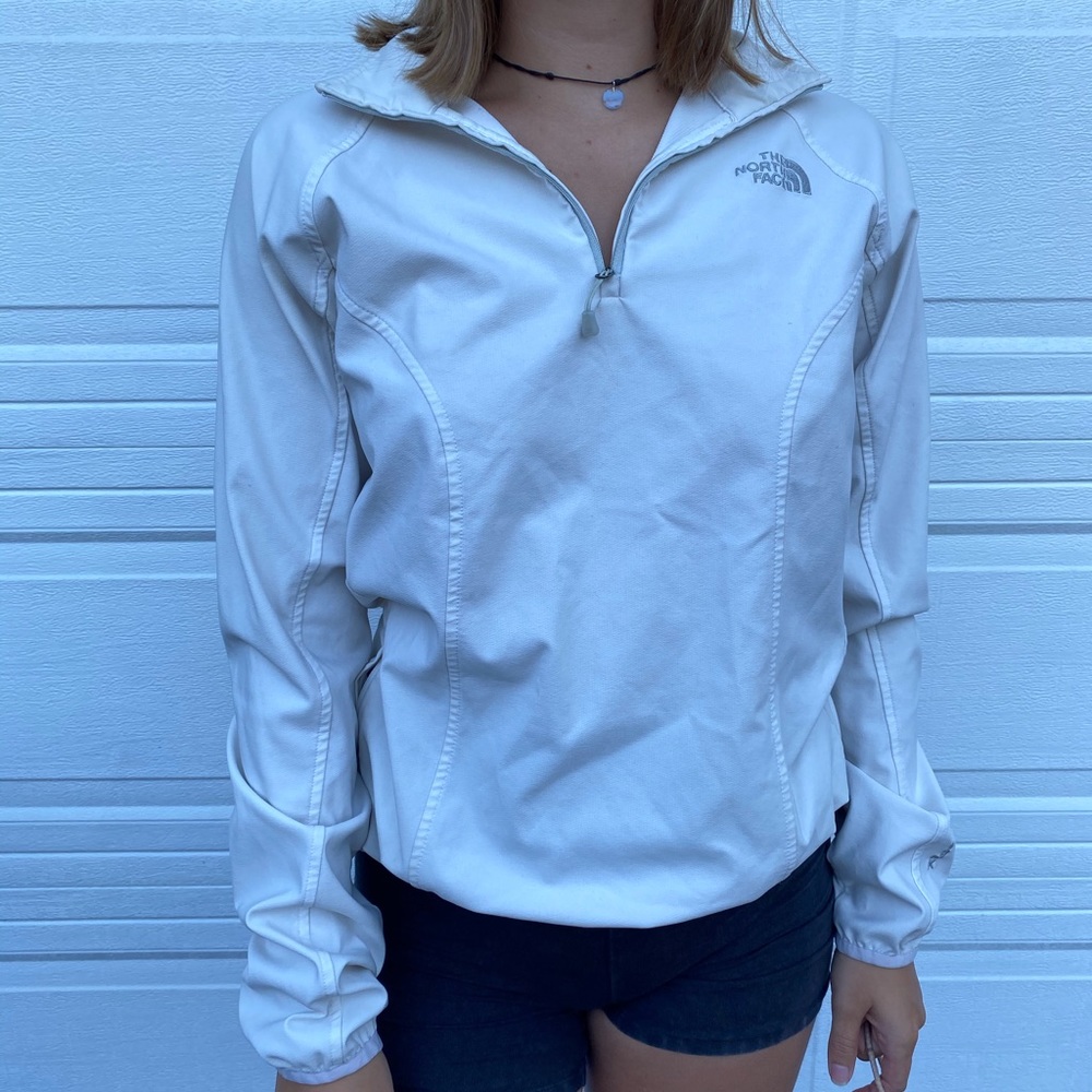 White North Face windbreaker